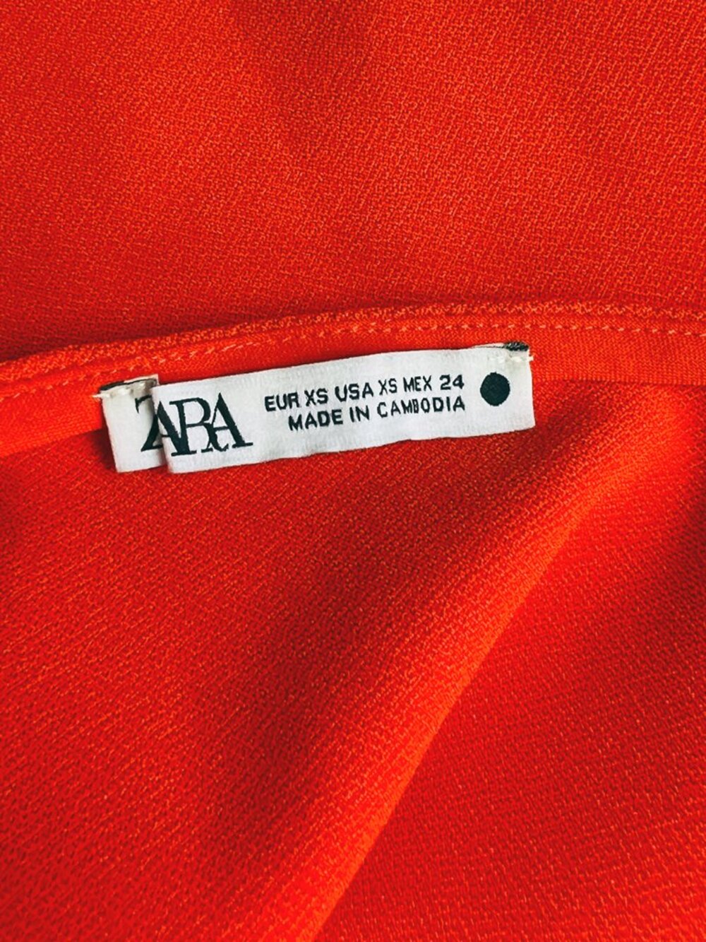 Zara Women’s XS Orange Square Neck Sleeveless Fitted Tank Top - Picture 6 of 7
